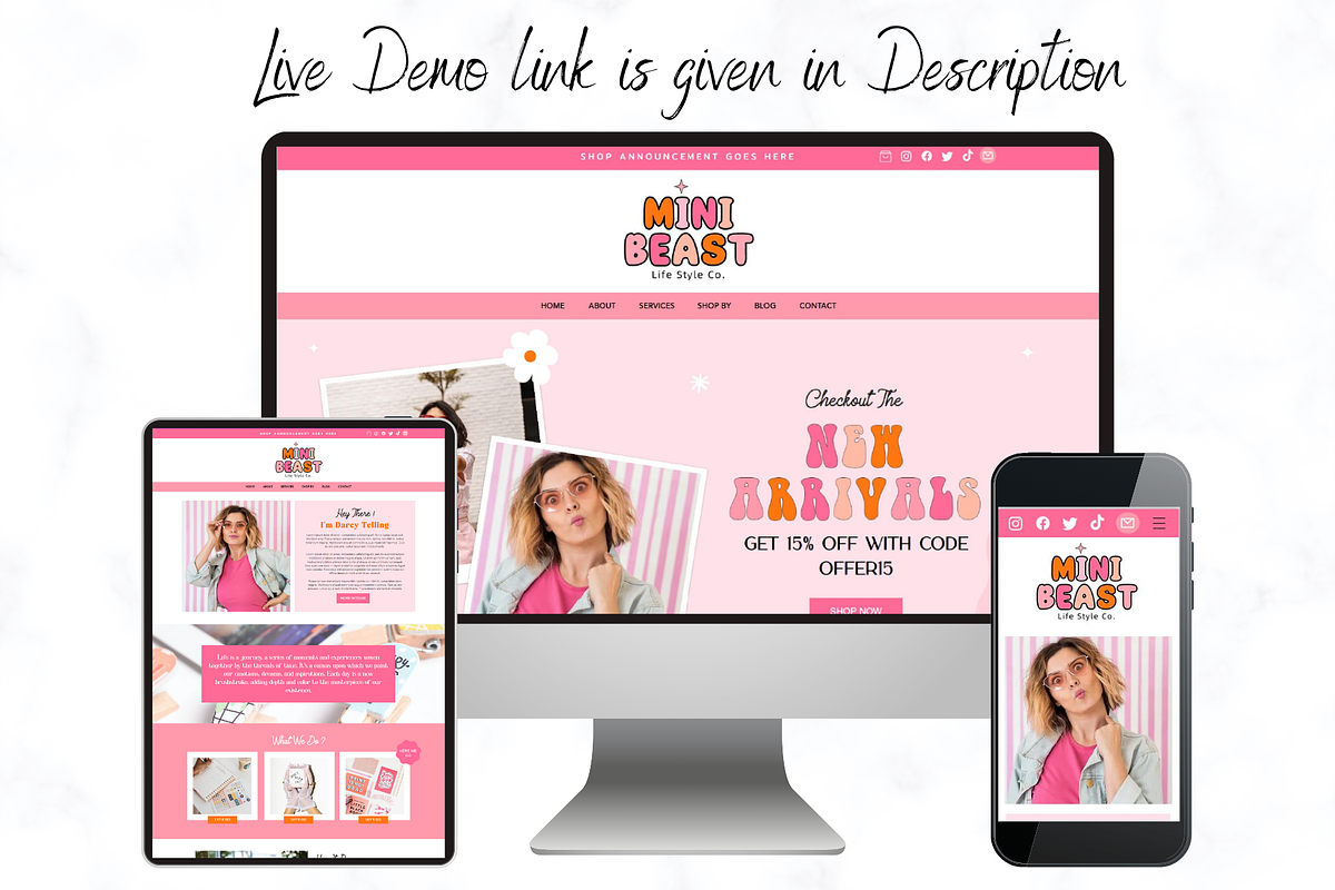 Pink Wix Website Template, a Wix Template by AdvertFox (Photo 6 of 9)