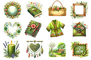 Boho Olive Green Mother's Day, an Illustration by Dream Creation (Thumbnail 2 of 4)