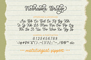 Nebraska Bridge - Monoline Cursive, a Script Font by Airotype (Thumbnail 11 of 13)