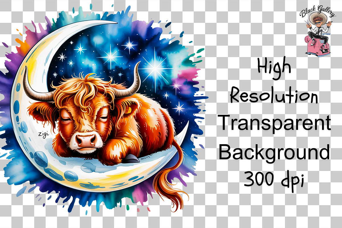 10 Sleeping Baby Cow PNG Clipart, an Illustration by Clipart Bloom (Photo 11 of 11)