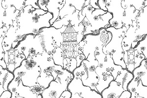 Chinoiserie Little Pagoda Pattern