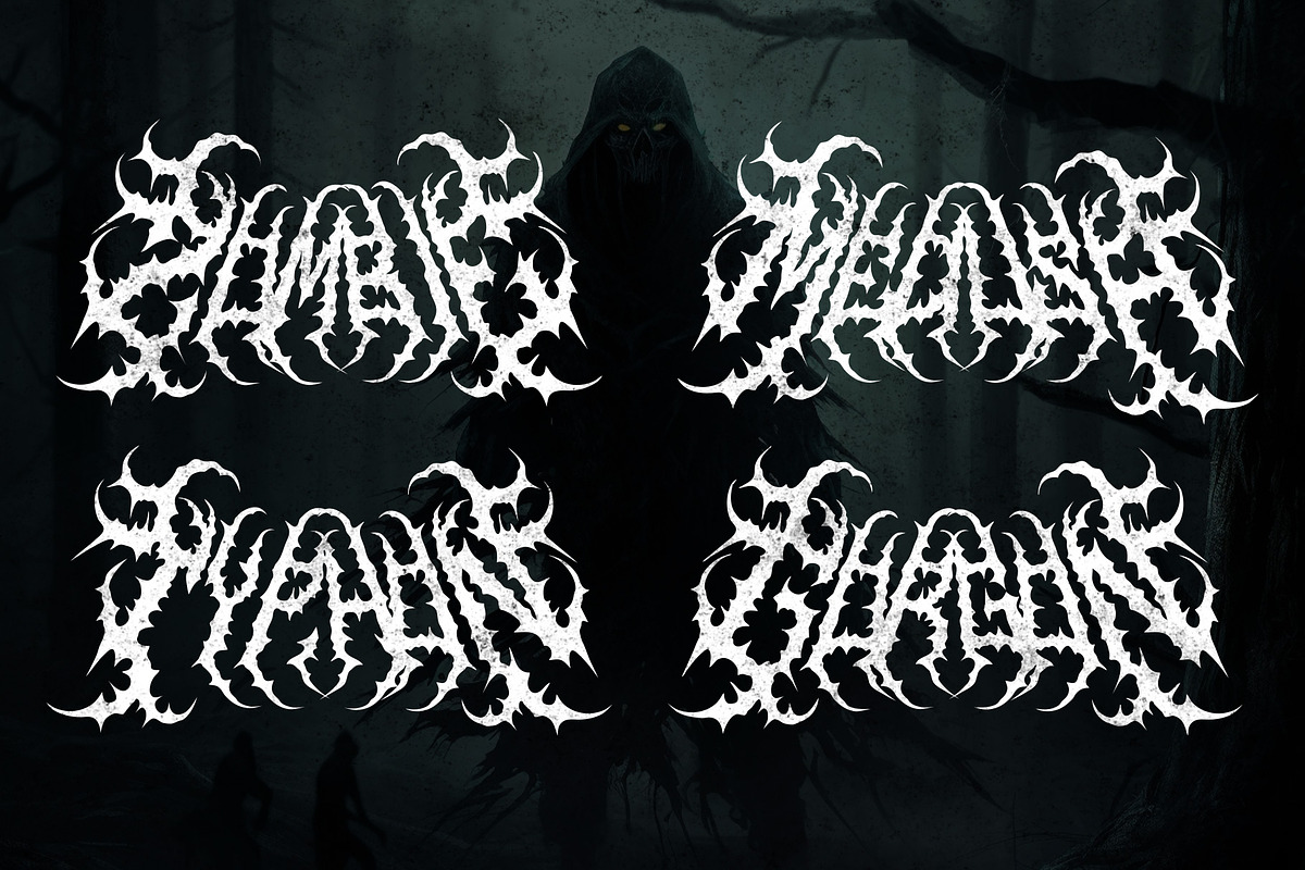 SCUMZ – Death Metal Font, a Blackletter Font by Fonday Studio (Photo 5 of 9)