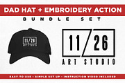 Dad Hat + Embroidery Action Bundle, an Action Add-On by 1126artstudio (Thumbnail 1 of 9)