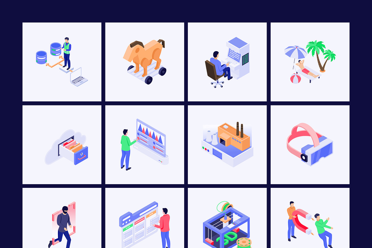 410 Everyday Isometric Illustration, a Finance Illustration by Vectors Market (Photo 17 of 17)