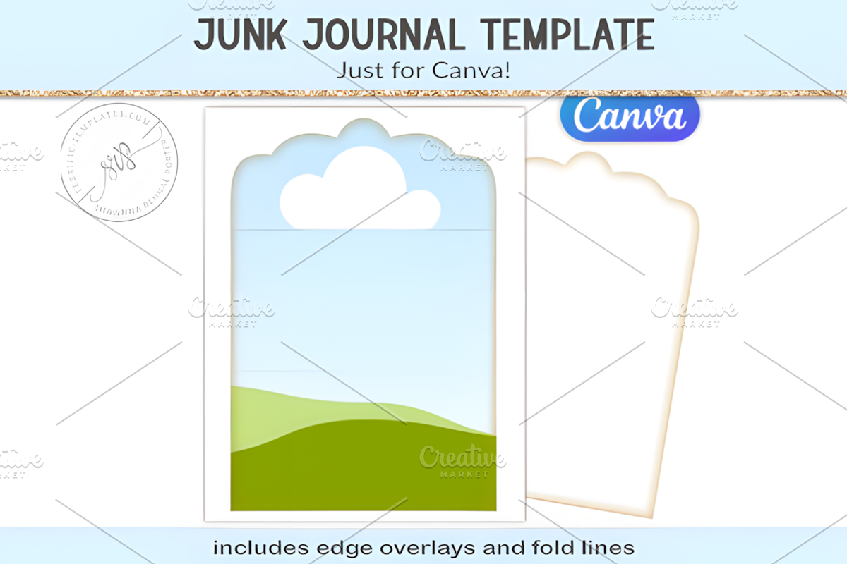 Junk Journal Canva Frame Template, a Marketing Template by Ink Gallery (Photo 3 of 3)