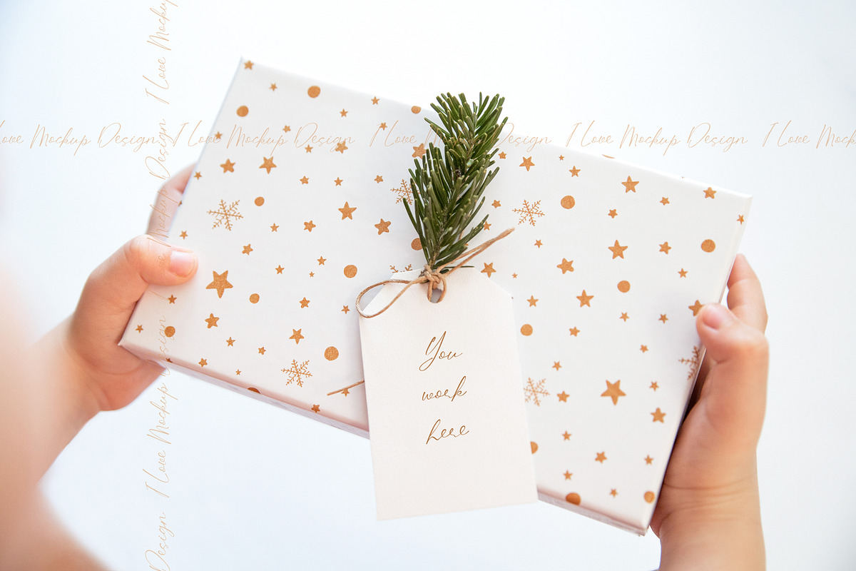 Christmas Tag Mockup,Gift Tag Mockup, a Product Mockup by ILoveMockupDesign (Photo 2 of 9)