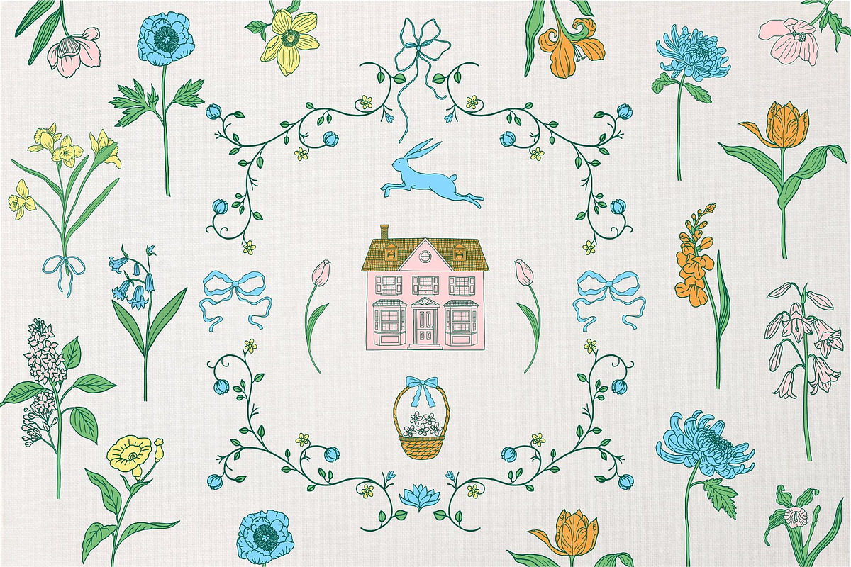 Spring Whispers vector clipart, a Decorative Illustration by vanloveart (Photo 2 of 10)