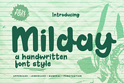 Milday a Handwritten Font, a Handwritten Font by Rasiorise Studio (Thumbnail 1 of 12)