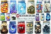 Halloween Mason Jar Clipart, an Illustration by Rose Art (Thumbnail 1 of 4)