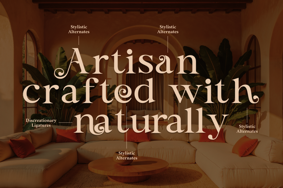 Bornatte Modern Ornament Serif Font, a Serif Font by Rasio Studio (Photo 9 of 10)