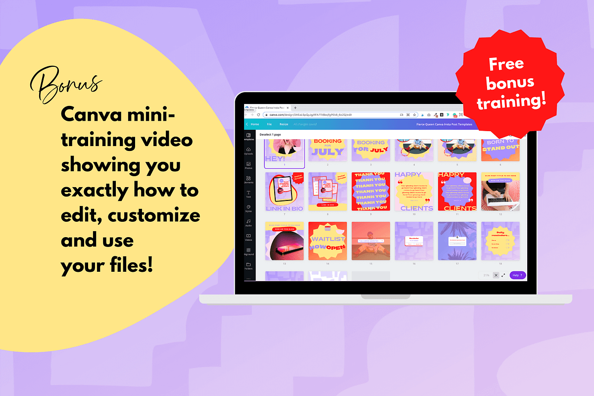 Bright Canva Instagram Post Template, a Social Media Template by Kurly Creative (Photo 7 of 9)