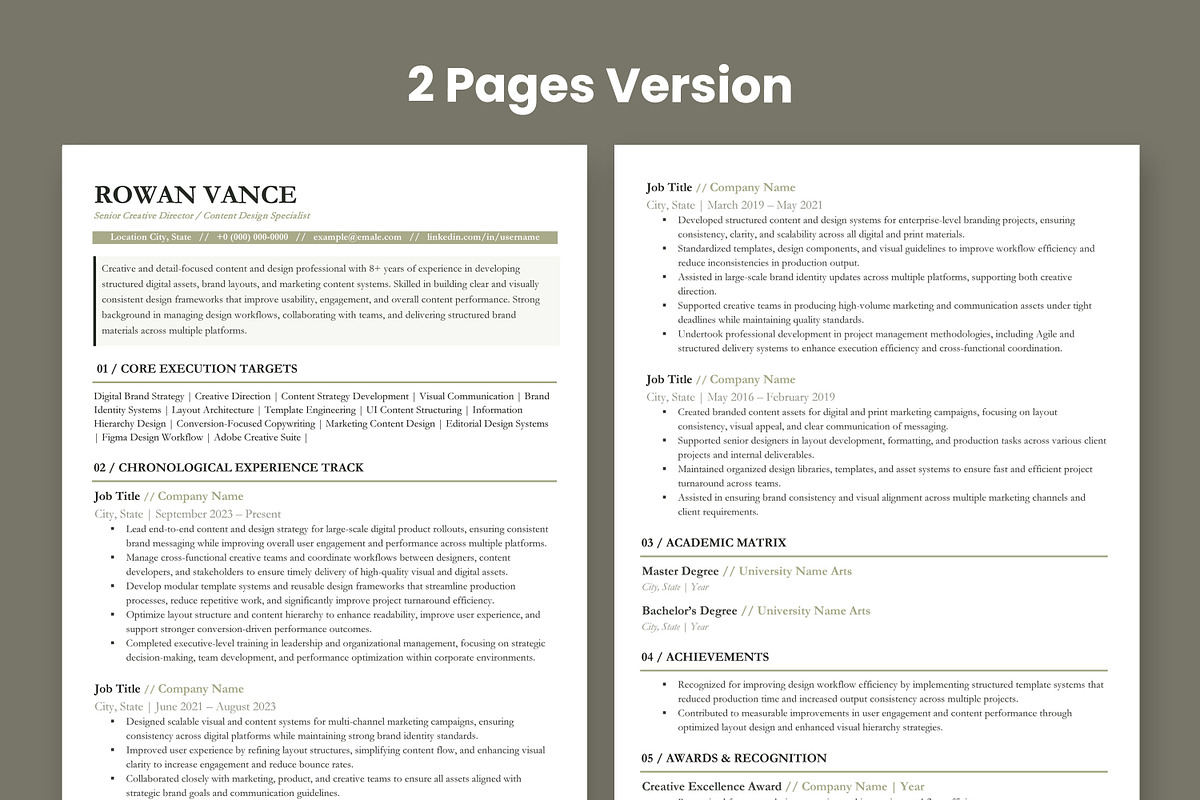 ATS Resume Template | Minimal CV, a Resume Template by Anjum Ilyas (Photo 4 of 7)