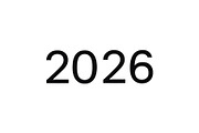 2026 Number Typography Vector Set, a Work Illustration by Vectorium Studio (Thumbnail 7 of 20)