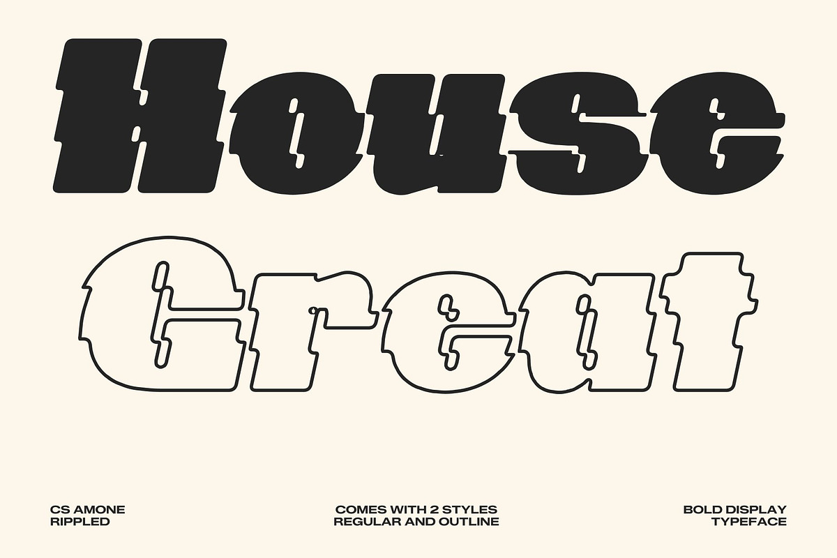 CS Amone Rippled, a Sans Serif Font by Craft Supply Co. (Photo 3 of 8)