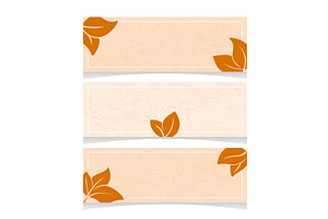 Autumn texture banners set with, an Illustration by Tati_Kli