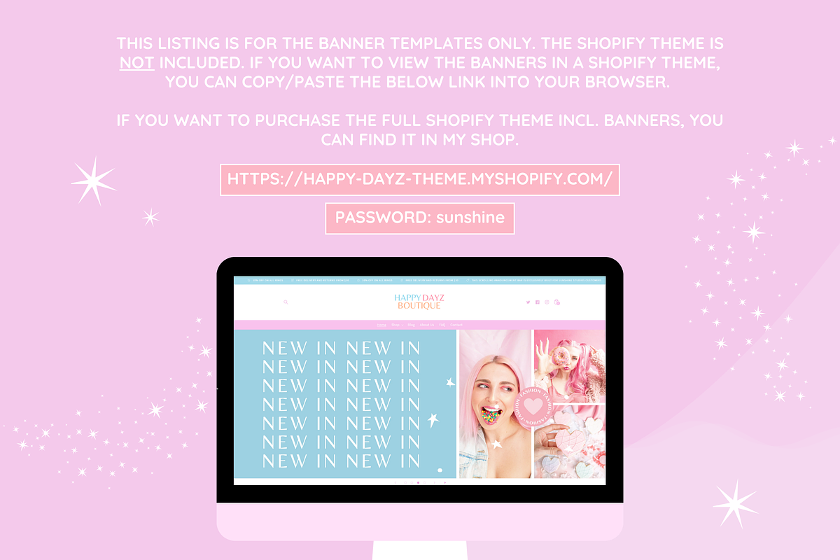 Bright & Fun Shop Banner Templates, a Shopify Template by SunshineStudioBoutique (Photo 4 of 9)