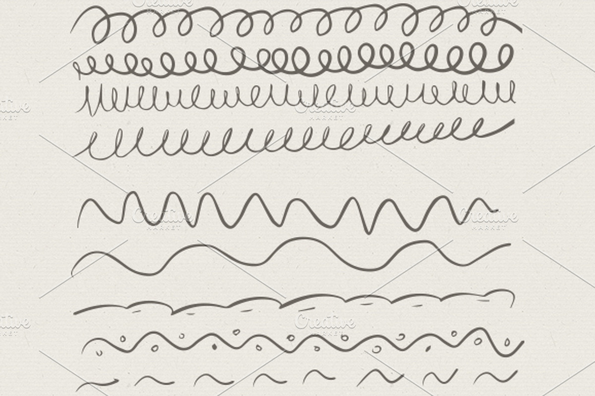 45 Hand Drawn Vector Lines, an Illustration by Jamie Pickering (Photo 3 of 5)