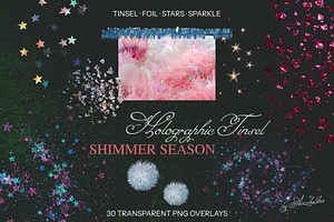 Shimmer Season: Holographic Tinsel, a Texture Graphic by Anzhelika