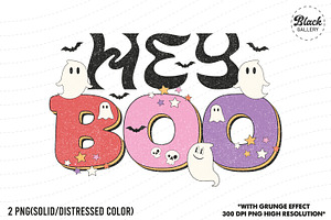 Boo Halloween PNG EPS Sublimation