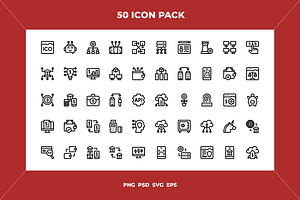 Fintech icons, an Outline Icon by Wencory