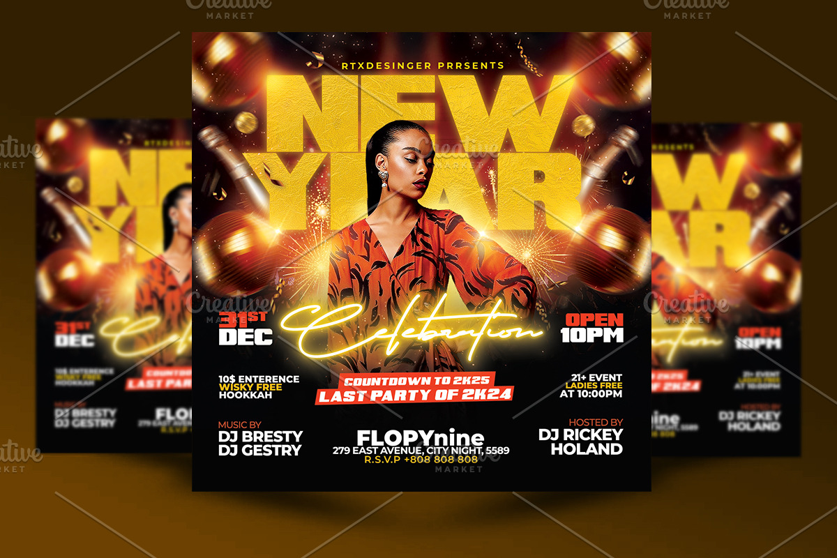 10 New Year Flyer Bundle, a Flyer Template by RTXdesinger99 (Photo 11 of 11)
