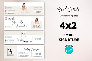 Email Signature Real Estate, Canva
