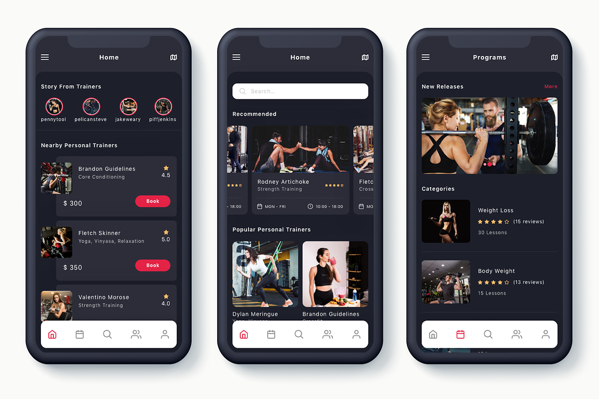 Badi - Find a Personal Trainers App, an UI Kit Template by Betush (Photo 2 of 6)