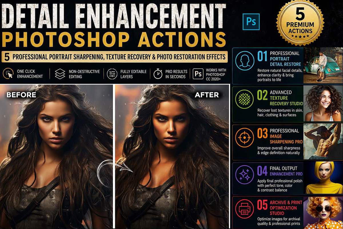 20 Photo Restoration Ps Action, an Action Add-On by Studio Retouch (Photo 13 of 45)