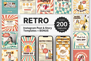 Retro Vibes Instagram Bundle Kit