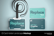 ID Card Holder Landscape Mockup, a Product Mockup by graphicook (Thumbnail 1 of 4)