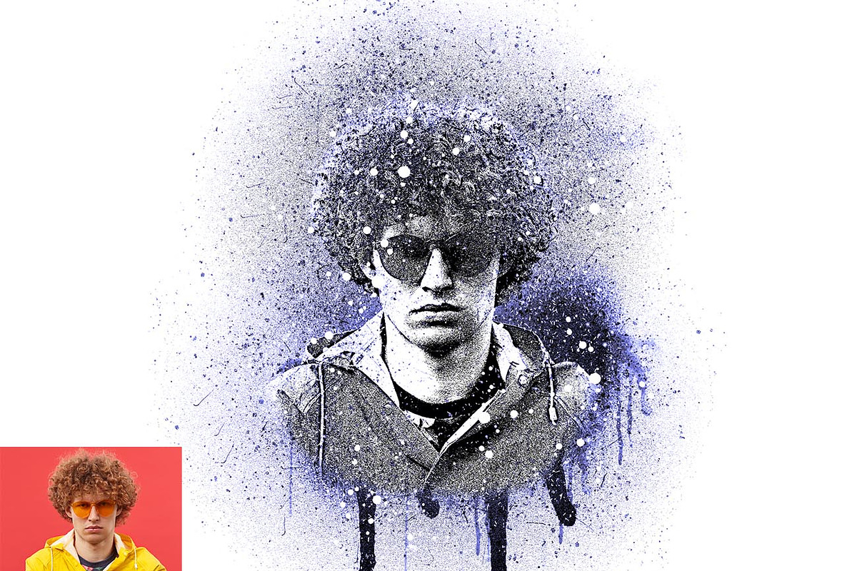 Grunge Spray Paint Photoshop Action, a Brushes & More by Studio Retouch (Photo 3 of 11)