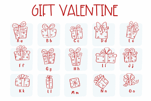 Gift Valentine Symbols Fonts