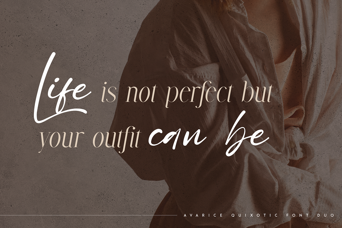 Avarice & Quixotic - modern font duo, a Serif Font by Only Fonts (Photo 3 of 12)