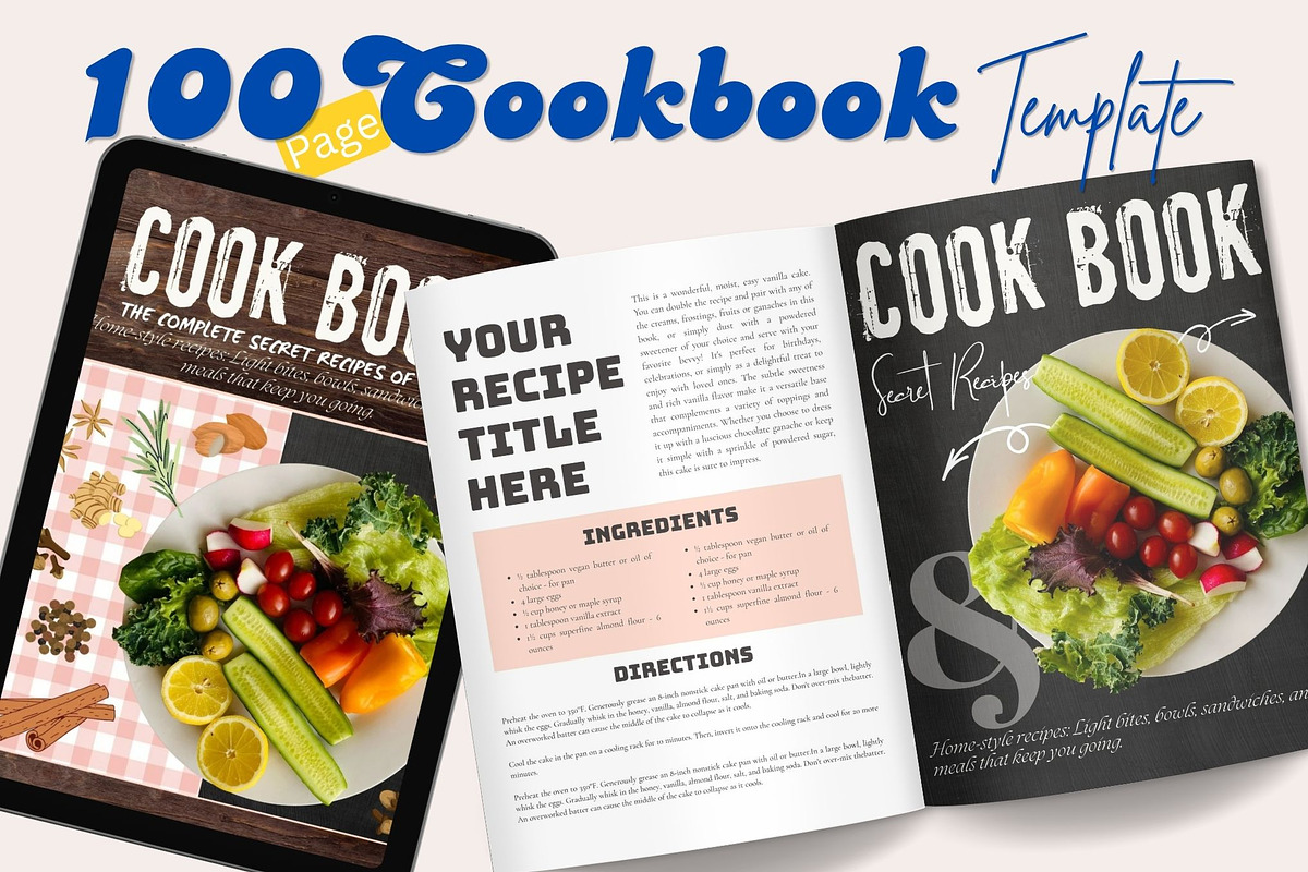 Editable Canva Cookbook Template, a Templates & Theme by iloveTemplate (Photo 4 of 4)