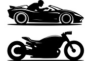 Muscle Car & Motorcycle SVG Bundle, an Object Graphic by Creativeshirt (Thumbnail 5 of 13)