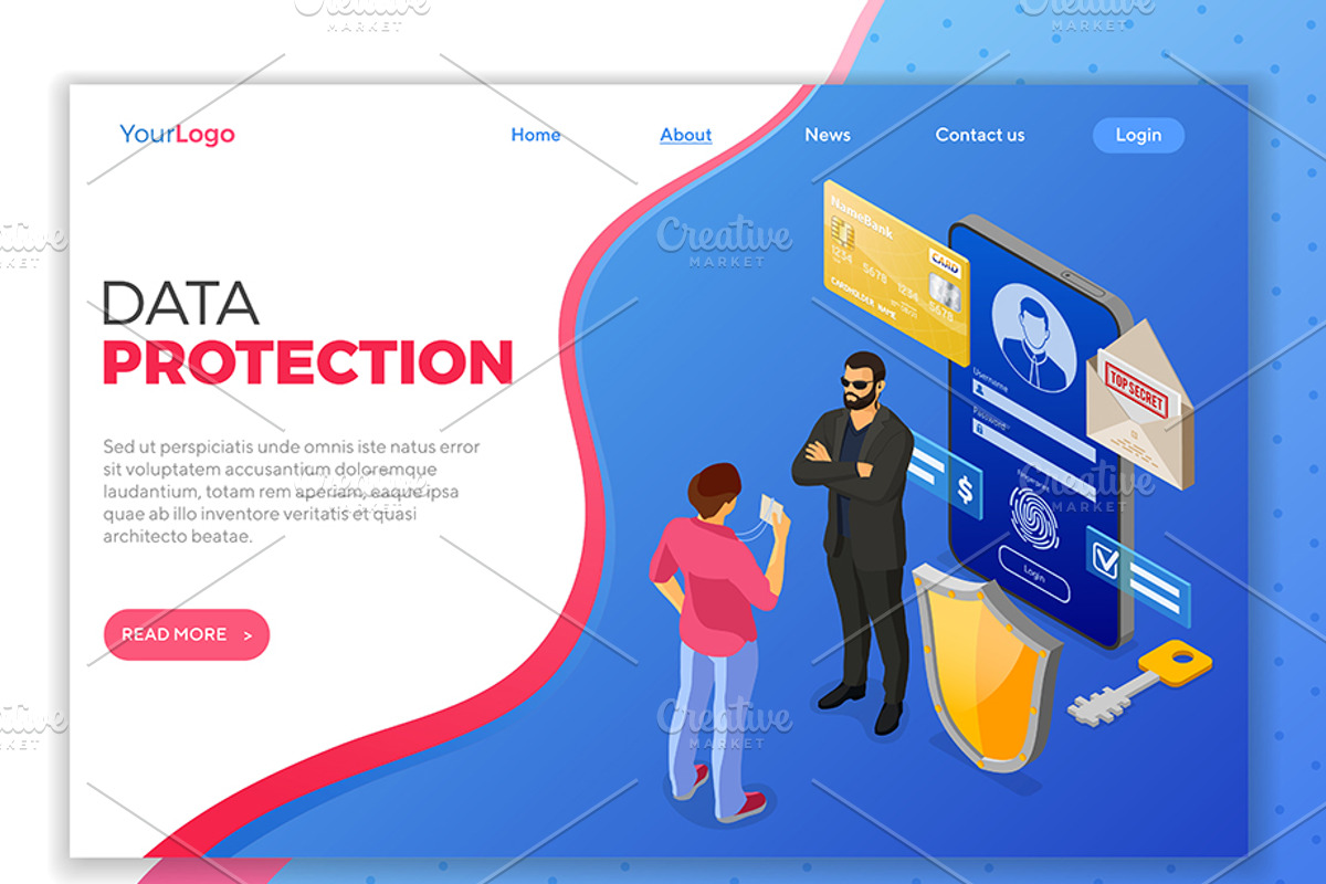 Cyber Security Isometric Concept, an Object Illustration by TAlex (Photo 4 of 6)