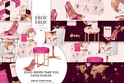 Pink Rose Gold Travel Paper Pack, a Background Graphic by Frou Fou Craft (Thumbnail 1 of 7)