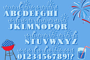 Fireworks 4th of July Font & Bonus S, a Font by Anastasia Feya (Thumbnail 2 of 6)