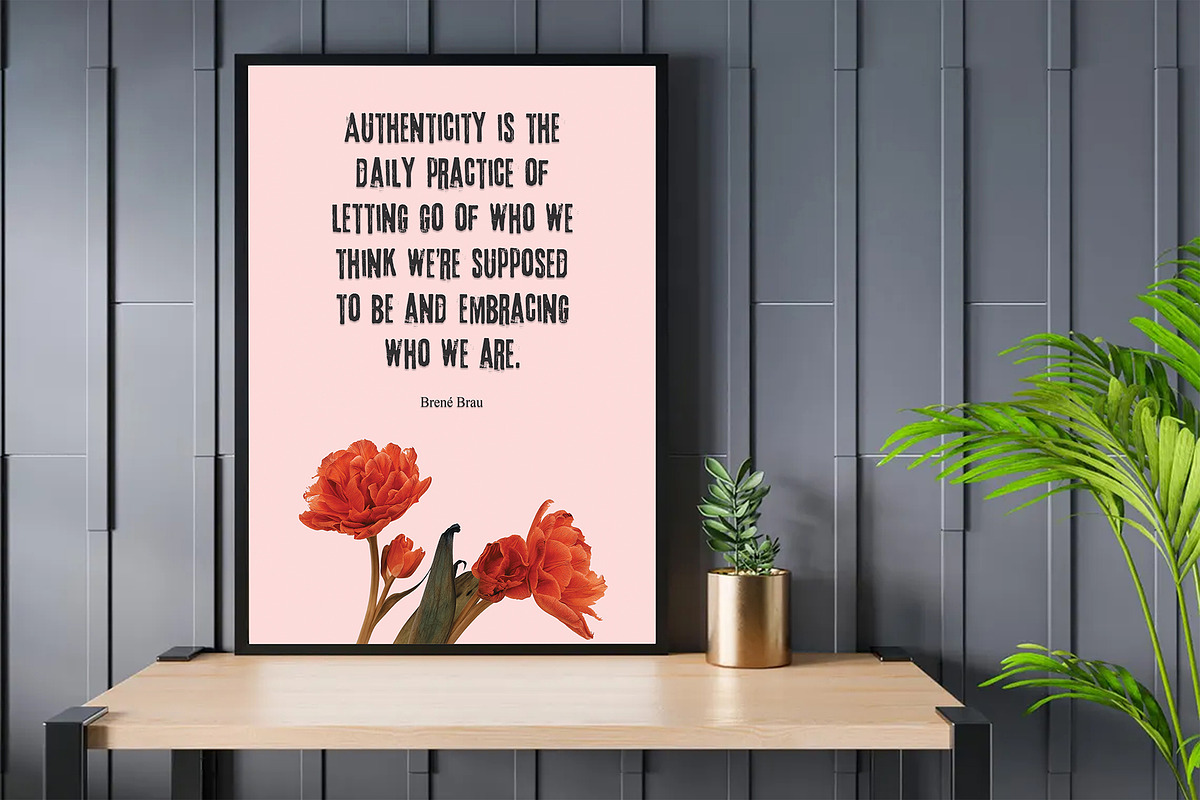 Authenticity Quote Wall Art Print, a Decorative Illustration by DesignDevisers (Photo 1 of 6)
