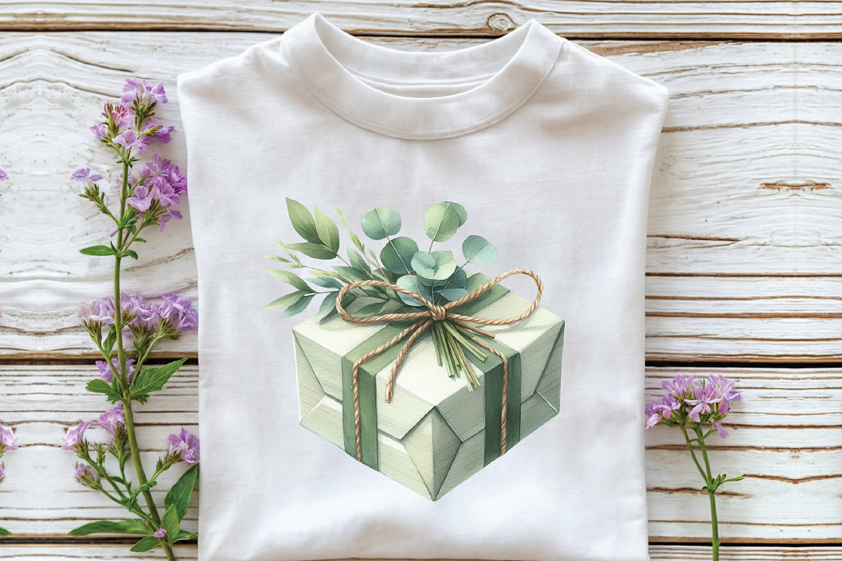 Boho Sage Green Birthday Clipart, an Illustration by CraftArtStudio (Photo 3 of 5)