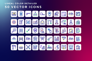 Construction business icons, an Outline Icon by Wencory