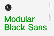 Modular Black Sans Serif Family Font, a Sans Serif Font by UICreative (Thumbnail 1 of 13)