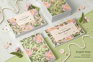 English Rose PSD Business Card, a Business Card Template by Digital Space
