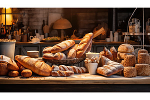 menu counter food background ai, a Food & Drink Photo by pikepicture