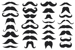 Black Moustaches. Mustache