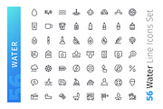 Water Line Icons Set, an Outline Icon by Voysla's Shop (Thumbnail 2 of 4)