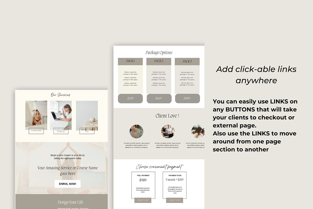 Coach Sales Page Template Canva, a Landing Page Template by Deepa Template Studio (Photo 6 of 10)