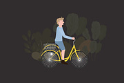 Bike / bicycle vector set, an Illustration by land art (Thumbnail 12 of 20)
