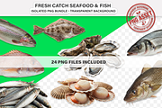 Fresh Catch Seafood & Fish -PNG, an Object Graphic by Nurlan's shop (Thumbnail 2 of 5)