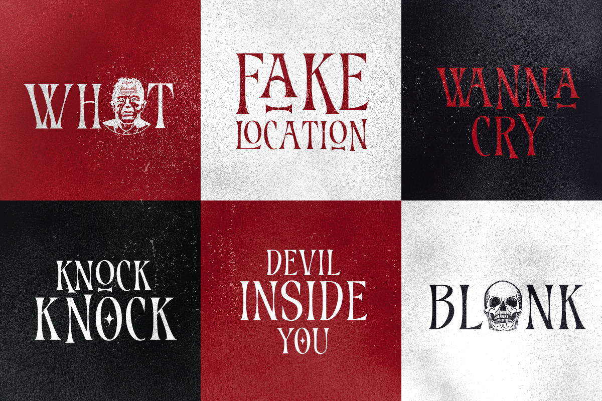 Mystery House - Horrific Serif, a Serif Font by Bale Type (Photo 3 of 9)